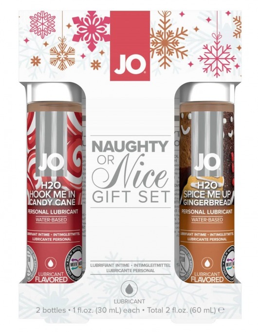 Набор из 2 вкусовых лубрикантов JO Naughty or Nice - System JO - купить с доставкой в Краснодаре
