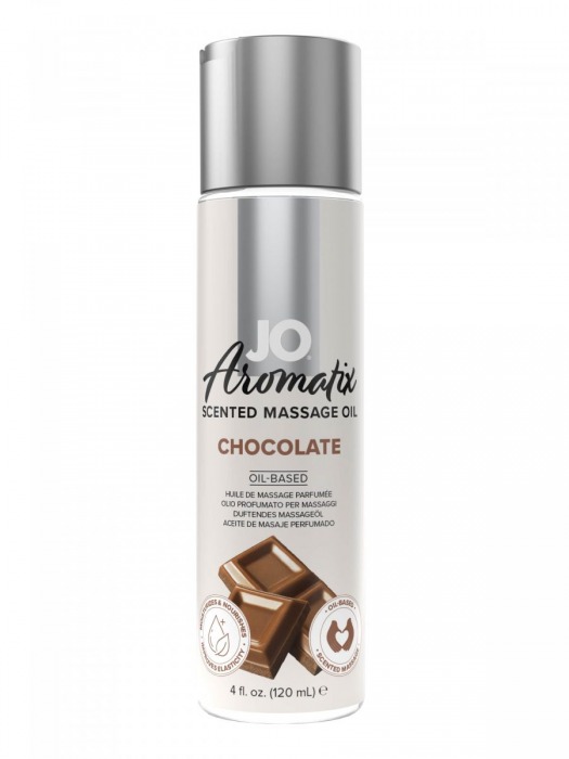Массажное масло JO Aromatix Massage Oil Chocolate с ароматом шоколада - 120 мл. - System JO - купить с доставкой в Краснодаре