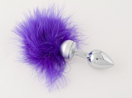 Малая анальная втулка с фиолетовой опушкой - 7 см. - ToyFa - купить с доставкой в Краснодаре