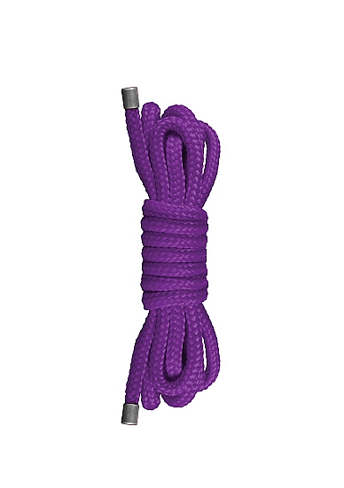 Фиолетовая нейлоновая веревка для бандажа Japanese Mini - Shots Media BV - купить с доставкой в Краснодаре