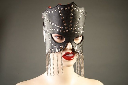 Кожаная маска-очки с цепочками - Подиум - купить с доставкой в Краснодаре