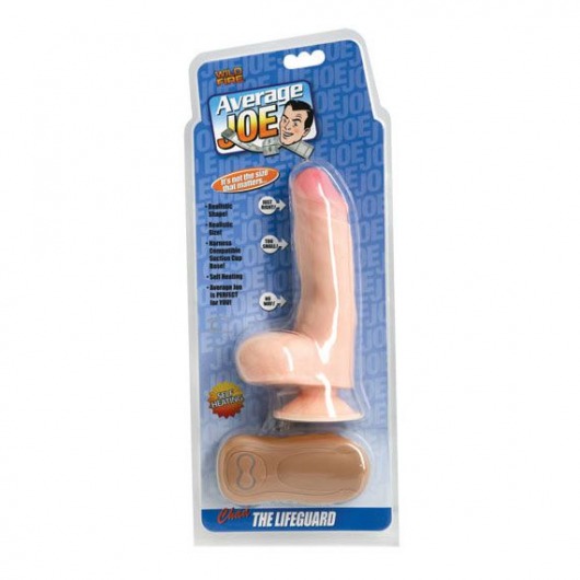 Фаллоимитатор на присоске с вибрацией и подогревом The Life Guard Chad Vibrating/Heating - 20 см. - Topco Sales