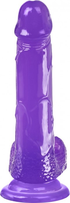 Фиолетовый реалистичный фаллоимитатор Mr. Bold L - 18,5 см. - Bradex