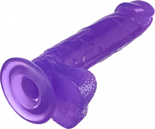 Фиолетовый реалистичный фаллоимитатор Mr. Bold L - 18,5 см. - Bradex