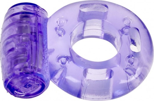 Фиолетовое эрекционное кольцо с вибрацией Ring Elastic Heart - Bradex - в Краснодаре купить с доставкой