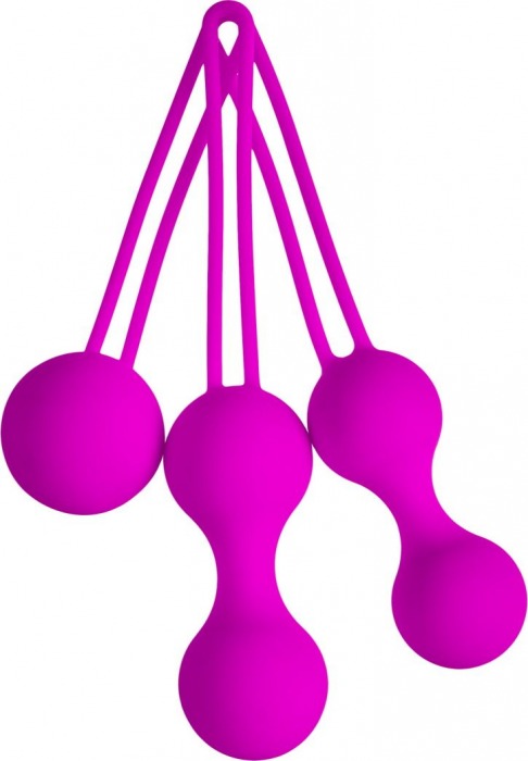 Набор лиловых вагинальных шариков Shrink Orbs - Bradex