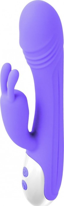 Фиолетовый вибратор-кролик Mrs. Melody - 20 см. - Bradex