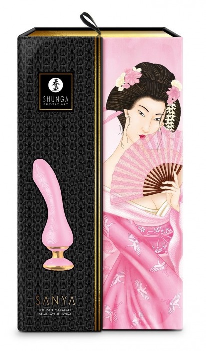 Розовый вибростимулятор SANYA - 18,5 см. - Shunga купить в Краснодаре с доставкой в Orgasmix.ru Розовый вибростимулятор SANYA - 18,5 см. - Shunga