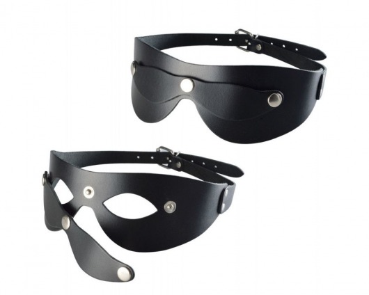 Черная кожаная маска  Новичок - Sitabella - купить с доставкой в Краснодаре