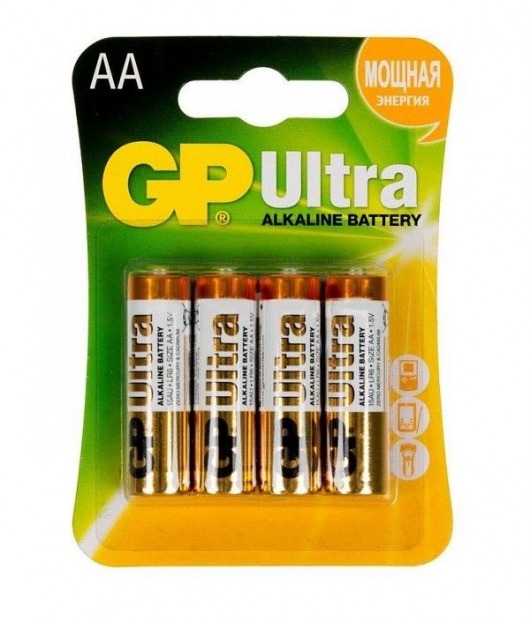 Батарейки алкалиновые GP Ultra Alkaline AA/LR6 - 4 шт. - Элементы питания - купить с доставкой в Краснодаре