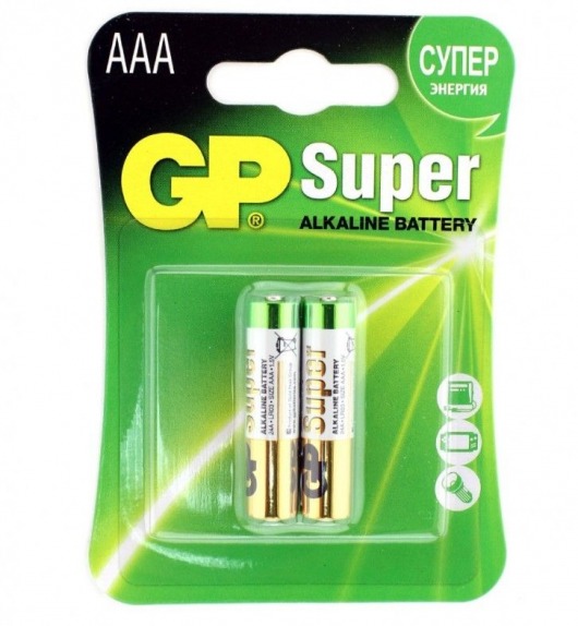 Батарейки алкалиновые GP Super Alkaline ААA/LR03 - 2 шт. - Элементы питания - купить с доставкой в Краснодаре