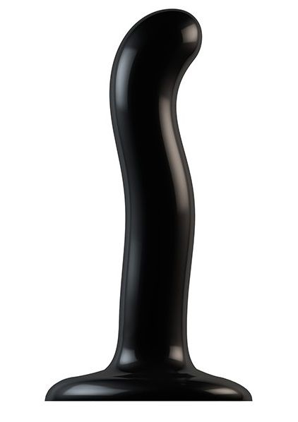 Черный фаллоимитатор-насадка Strap-On-Me P G spot Dildo size S - 16,4 см. - Strap-on-me - купить с доставкой в Краснодаре