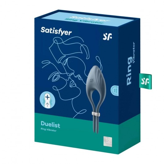 Темно-синее эрекционное кольцо-лассо Duelist - Satisfyer - в Краснодаре купить с доставкой