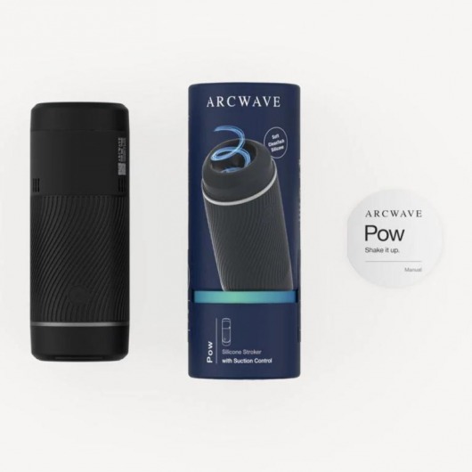 Черный мастурбатор с контролем всасывания Arcwave Pow Stroker - Arcwave - в Краснодаре купить с доставкой