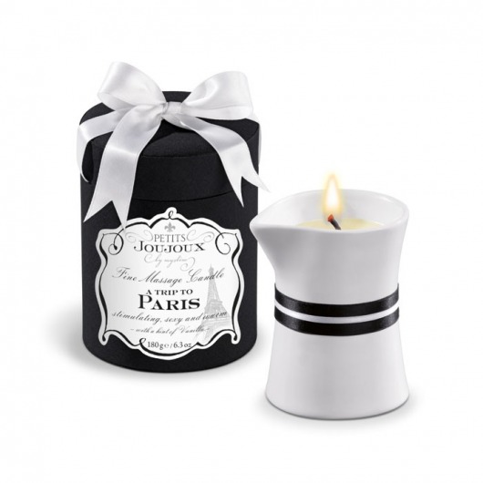 Массажное масло в виде большой свечи Petits Joujoux Paris с ароматом ванили и сандала - MyStim - купить с доставкой в Краснодаре