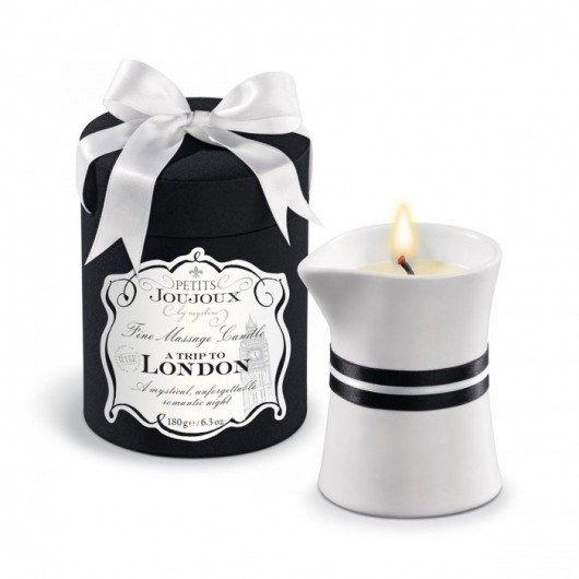 Массажное масло в виде большой свечи Petits Joujoux London с ароматом ревеня, амбры и чёрной смородины - MyStim - купить с доставкой в Краснодаре