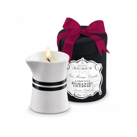 Массажное масло в виде большой свечи Petits Joujoux Romantic Getaway с ароматом имбирного печенья - MyStim - купить с доставкой в Краснодаре