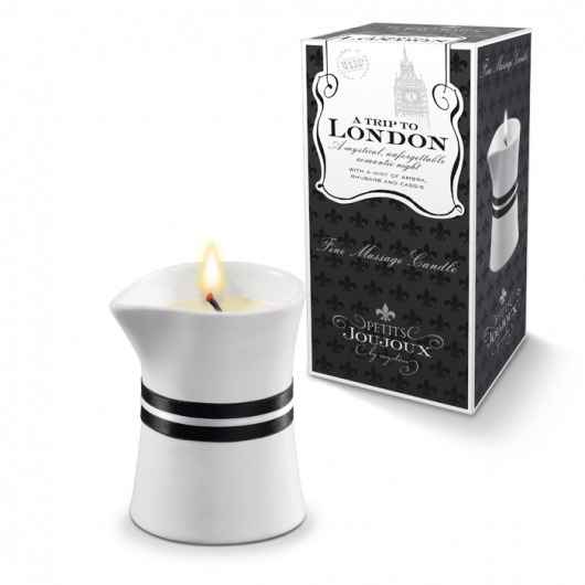 Массажное масло в виде малой свечи Petits Joujoux London с ароматом ревеня, амбры и чёрной смородины - MyStim - купить с доставкой в Краснодаре
