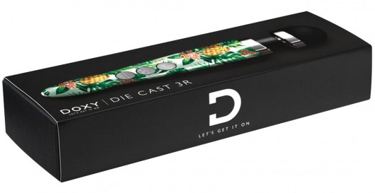 Жезловый вибратор Die Cast 3R с принтом в виде ананасов - 28 см. - Doxy