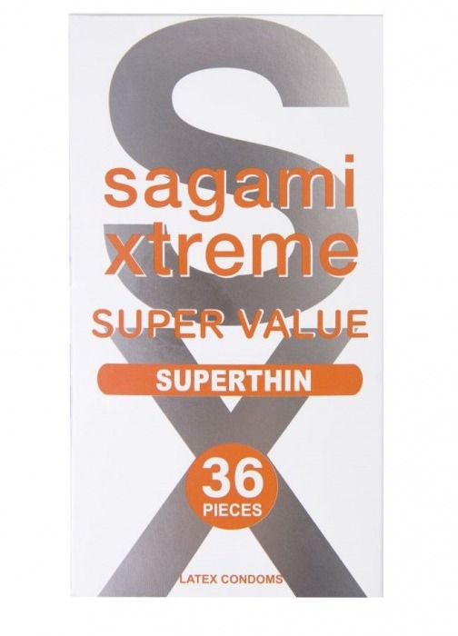 Ультратонкие презервативы Sagami Xtreme Superthin - 36 шт. - Sagami - купить с доставкой в Краснодаре