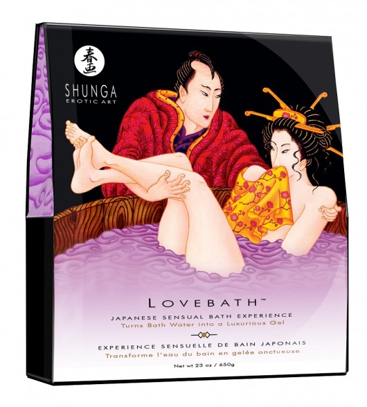 Соль для ванны Lovebath Sensual lotus, превращающая воду в гель - 650 гр. - Shunga - купить с доставкой в Краснодаре