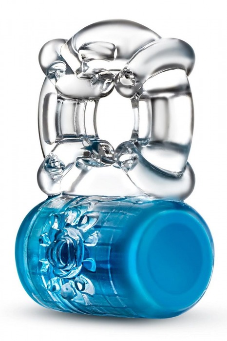 Синее эрекционное виброкольцо Pleaser Rechargeable C-Ring - Blush Novelties - в Краснодаре купить с доставкой