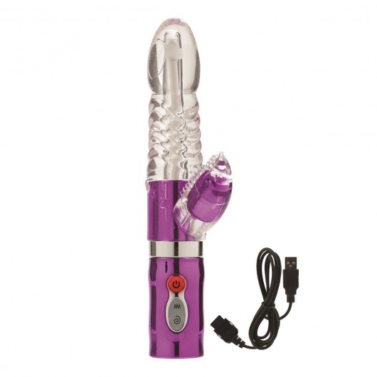 Перезаряжаемый фиолетовый вибромассажер PRINCESS JEWELS - 13,5 см. - California Exotic Novelties