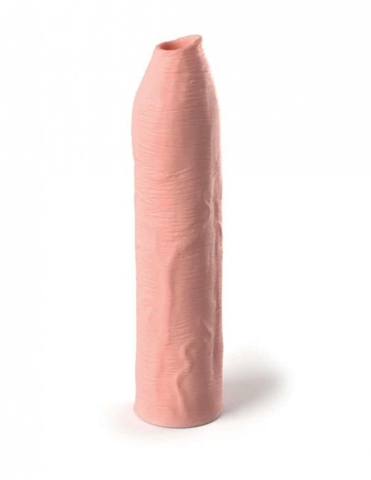Телесная насадка-удлинитель Uncut Silicone Penis Enhancer - 17,8 см. - Pipedream - в Краснодаре купить с доставкой