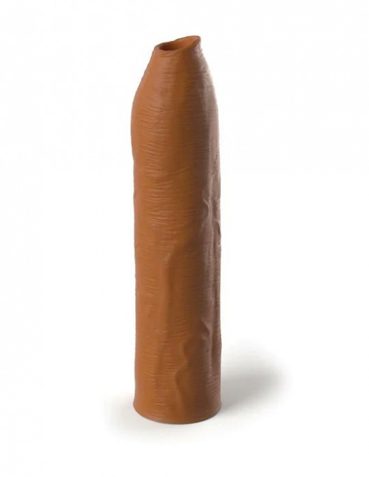 Кофейная насадка-удлинитель Uncut Silicone Penis Enhancer - 17,8 см. - Pipedream - в Краснодаре купить с доставкой
