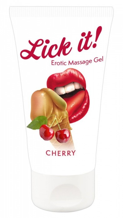 Лубрикант на водной основе Lick it! Cherry с ароматом вишни - 50 мл. - Orion - купить с доставкой в Краснодаре