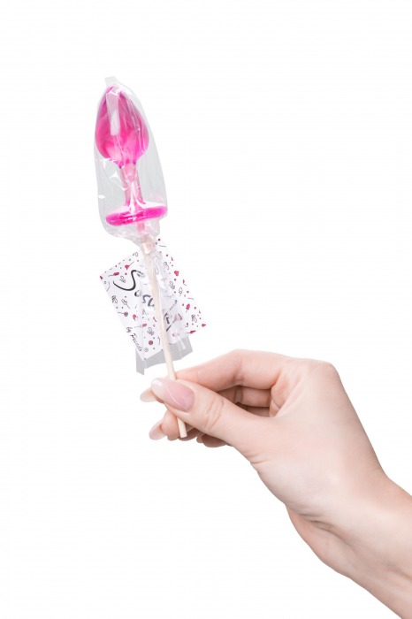 Розовый леденец  в форме анальной втулки со вкусом айриш крим - 29 гр. - Sosuчki - купить с доставкой в Краснодаре