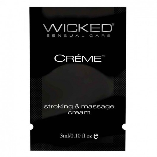 Крем для массажа и мастурбации Wicked Stroking and Massage Creme - 3 мл. - Wicked - купить с доставкой в Краснодаре