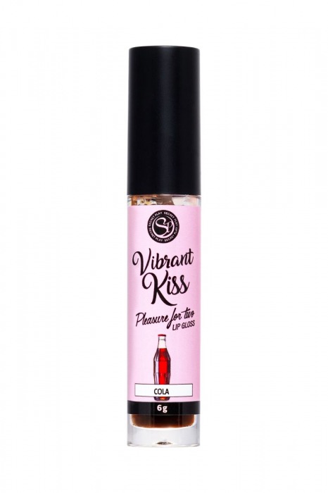 Бальзам для губ Lip Gloss Vibrant Kiss со вкусом колы - 6 гр. - Secret Play - купить с доставкой в Краснодаре