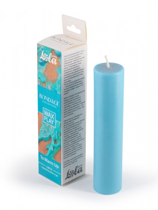 Голубая БДСМ-свеча To Warm Up - Lola Games - купить с доставкой в Краснодаре