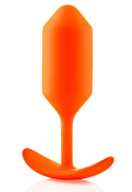 Оранжевая пробка для ношения B-vibe Snug Plug 3 - 12,7 см. - b-Vibe