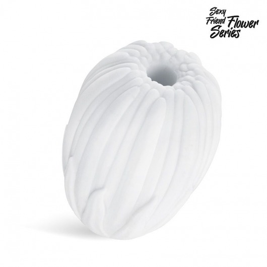 Белый нереалистичный мастурбатор в форме бутона цветка Daisy - 1137 - в Краснодаре купить с доставкой
