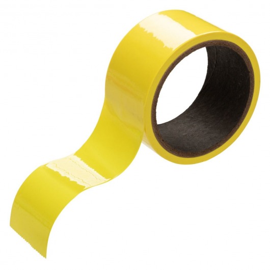 Желтый скотч для связывания Bondage Tape - 18 м. - California Exotic Novelties - купить с доставкой в Краснодаре