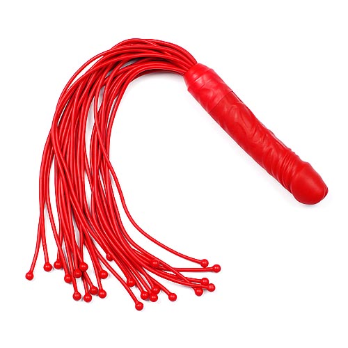 Красная плеть с ручкой-фаллосом - 55 см. - Sitabella - купить с доставкой в Краснодаре