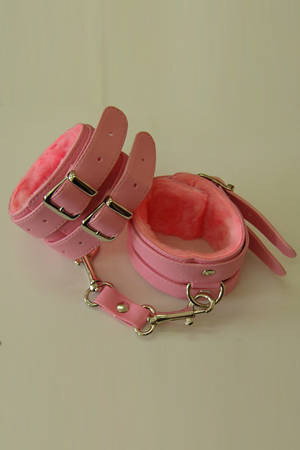 Розовые наручники с меховой подкладкой - Sitabella - купить с доставкой в Краснодаре