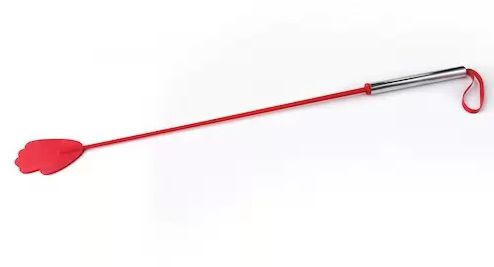 Красный стек с металлической хромированной  ручкой - 62 см. - Sitabella - купить с доставкой в Краснодаре