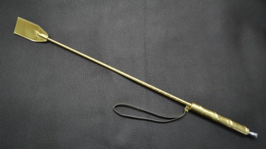 Золотистый стек с деревянной ручкой - 70 см. - Sitabella - купить с доставкой в Краснодаре