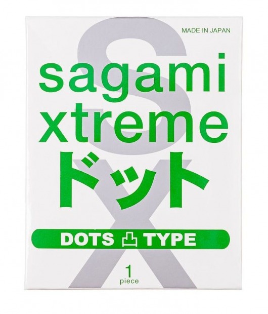 Презерватив Sagami Xtreme Type-E с точками - 1 шт. - Sagami - купить с доставкой в Краснодаре