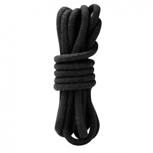 Черная хлопковая веревка для связывания - 3 м. - Lux Fetish - купить с доставкой в Краснодаре