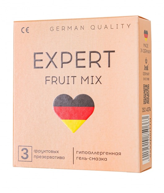 Ароматизированные презервативы EXPERT Fruit Mix - 3 шт. - Expert - купить с доставкой в Краснодаре