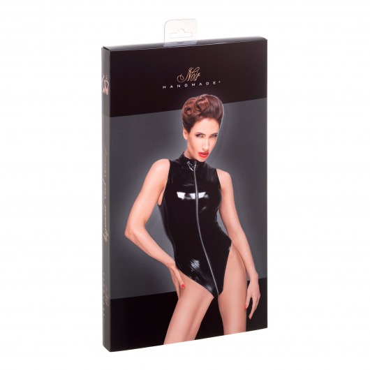 Боди с длинной молнией PVC body with deep cut shoulder line and long metal 3-way zipper - Noir Handmade купить с доставкой
