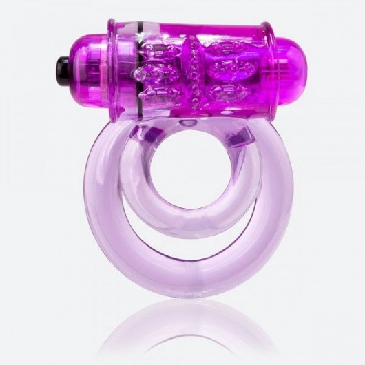 Фиолетовое двойное виброкольцо со стимулятором клитора Doubleo 6 - Screaming O - в Краснодаре купить с доставкой