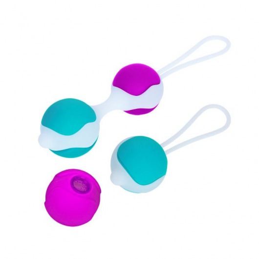 Разноцветные вагинальные шарики Orgasmic balls silicone - Baile