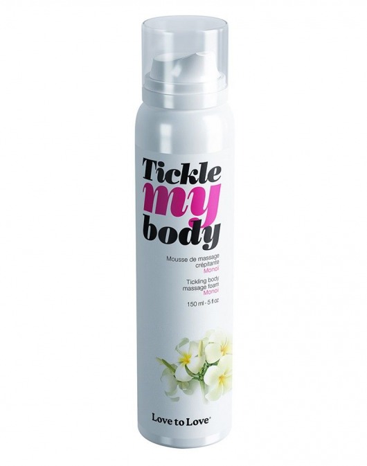 Массажная хрустящая пенка Tickle My Body Monoi с ароматом моной - 150 мл. - Love to Love - купить с доставкой в Краснодаре