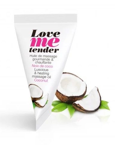 Съедобное согревающее массажное масло Love Me Tender Cocos с ароматом кокоса - 10 мл. - Love to Love - купить с доставкой в Краснодаре