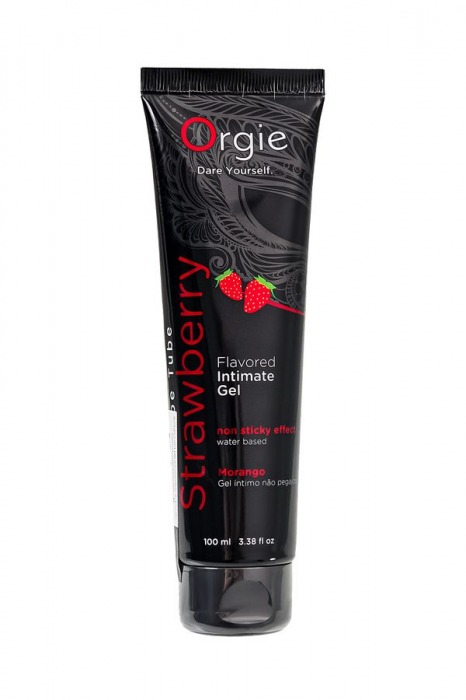 Интимный гель на водной основе Lube Tube Strawberry с клубничным вкусом - 100 мл. - ORGIE - купить с доставкой в Краснодаре